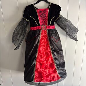 Totally Ghoul Young Girl's L  8-10 Witch Hoop Dress & Hat Halloween Costume #S